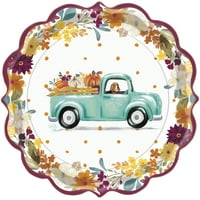Пионер жена тиква точка камион десерт плочи Многоцветни асиметрични благодарността хартия парти Комплекти