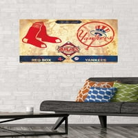 Съперничества-Ню Йорк Янкис срещу Бостън червено така стена плакат, 22.375 34
