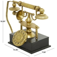 14 10 Златна Метална Телефонна Скулптура