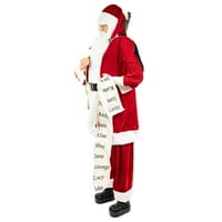 72 червено-бял Дядо Коледа с палав или хубав списък коледна фигура