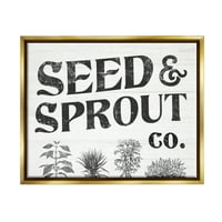 Ступел индустрии семена и кълнове антични растителни продукти градинарство Типография графично изкуство металик