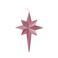 20 Розово Блестящо Витлеемска Звезда, Непроницаемо Коледно Украшение