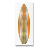 Ступел индустрии оранжеви глем ивици Шик дизайнер лого сърф платно стена изкуство, 48, дизайн от Маделин Блейк