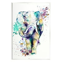 Ступел индустрии уличен стил пъстра слон боя пръски животински графично изкуство без рамка изкуство печат