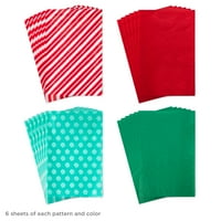 Холмарк Асорти Коледна тъкан хартия 4-пакет, листове