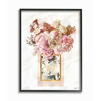 Ступел индустрии цветен букет моден стил чанта за пазаруване Розово бяло злато рамка стена арт дизайн от