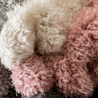 Добре тъкани Лоли Мика ретро зиг-заг модел розов сив 3'11 5'3 3д текстура шаг площ килим