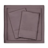 Тризъбец 4-парче пълен лист, ТЦ, египетски памук спално бельо с калъфки за възглавници, смокиня