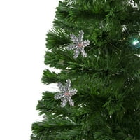 Нортлайт 4 ' Прелют изкуствена коледна елха цвят промяна оптична с снежинки