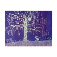 Платно изкуство дърво на звездите от Анджи Ливингстън