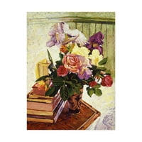 Изобразително изкуство изрязани ирис и рози от Дейвид Лойд Глоувър