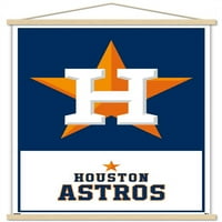Хюстън Астрос-лого плакат за стена с магнитна рамка, 22.375 34