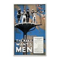 Търговска марка изобразително изкуство плакат за набиране на персонал за Кралския канадски флот платно изкуство