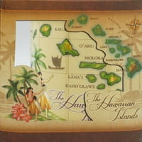Остров Съкровища Остров Съкровище Чаша Хавайски Реколта Карта