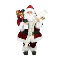 3 ' постоянен Дядо Коледа с палав или хубав списък и чанта на подаръци Коледа фигура