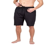 Мъжки пижами Къси панталони за сън мъжки памучни шорти за спане черни и тъмночервени