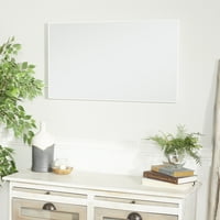 Декод 18 32 Бяло опростено огледало за стена с тънка минималистична рамка