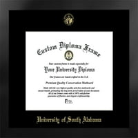 Университет на Южна Алабама 15в 12Н Манхатън Черно Един Мат злато релефна дипломна рамка с бонус снимки на