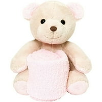 Мека прегръдка малък тен мечка с розови чорапи