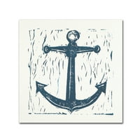 Марка изобразително изкуство 'морски колаж върху бяло' платно изкуство от Кортни Прахл