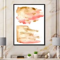 Червено розово злато и бежово абстрактни облаци рамка живопис платно изкуство печат