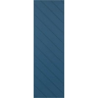 Екена Милуърк 15 в 48 ч вярно Фит ПВЦ диагонал Слат модерен стил фиксирани монтажни щори, престой синьо