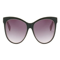 Пираня Дамски Париж черни и бежови рамки модни слънчеви очила с лилав градиент обектив