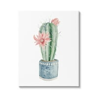 Ступел индустрии Сладък минимални кактусови цветове растителни акварел илюстрация 40, дизайн от Мела Фей