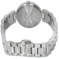 Булова Дамски диамантен часовник от неръждаема стомана с черен седеф - 96п204