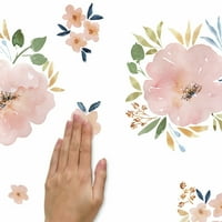 Бет Шнайдер сладки цветя акварел кора и Стик стена стикери
