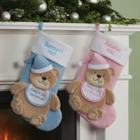 1-ви Коледен персонализиран Коледен чорап на бебе момче или момиче