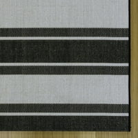 Пасео 9 ' 13 ' черно-бели ивици открит килим