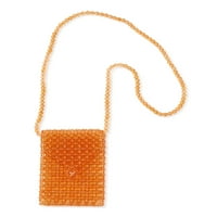 Без граници радостен израз на жените мъниста торбичка оранжево
