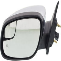 Огледало съвместимо с 2012-Форд Таурус ляво шофьорска страна отопляемо сляпо петно ъглово стъкло хром Кул-Вю