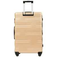 Хомо разтегателен твърд багаж с ключалка ТСА, комплект от 3 части, злато
