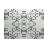 Просто Дейзи 3 ' 5 ' Джодхпур медальон геометричен печат закрит килим