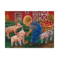 Изобразително изкуство 'малко фермерско момче' платно изкуство от Триша Райли-Матюс