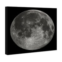 Писта Авеню астрономия и пространство платно за стена платно отпечатъци Луна и квадрат Луни-сиво, Черно