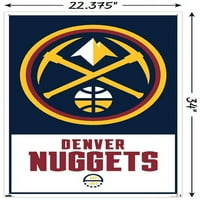 Денвър Нъгетс - лого стена плакат с пуш щифтове, 22.375 34