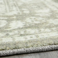 Дом Мохак призматичен Кетоа въглен традиционен Цветен затруднен прецизен отпечатан килим, 8 'х10', сив