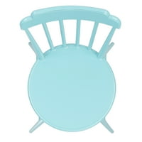 Бродерик открит вътрешен двор страничен стол, бебе синьо, комплект от 2