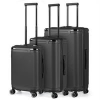 Хиколайе Дорадо колекция твърд спинер комплекти за багаж в тъмно сиво, - ключалка ТСА