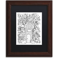 Търговска марка изобразително изкуство къща на дърво платно изкуство от Кцдодхарт Черен мат, дървена рамка