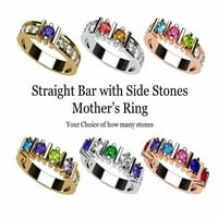 Нана Стрейт бар в страна ЦЗ Възрастен женски майки ден пръстен 1-камък, 10к Розово злато размер 12-Камън3
