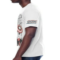 Капитан Америка Комикс портрет графична тениска, размери с-3ХЛ