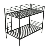Двойно метално двуетажно легло, с метална обшивка и пързалка