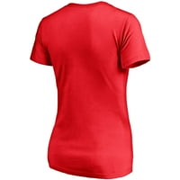 Жените фанатици маркови червено Филаделфия Филис райе лого в-врата тениска
