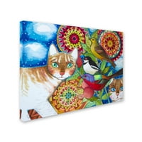 Търговска марка изобразително изкуство 'Мандала котки' платно изкуство от Оксана Зиака
