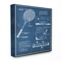 Ступел Начало Дé Кор тенис ракета план спортен дизайн платно стена изкуство от събота вечер пост