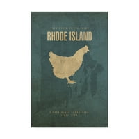 Търговска марка изобразително изкуство 'Държавен животински Роуд Айлънд' платно изкуство от ред Атлас Дизайнс
